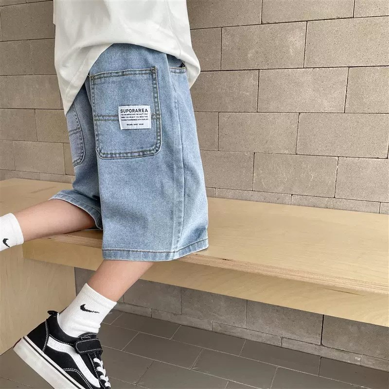 男童短裤2025新款牛仔裤子男孩五分裤儿童帅气夏季中裤运动夏装潮