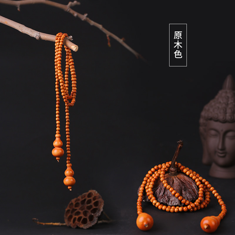 桃木绑带珠帘水晶门帘珠子风水帘窗帘客厅高档手工绑绳子中式古典