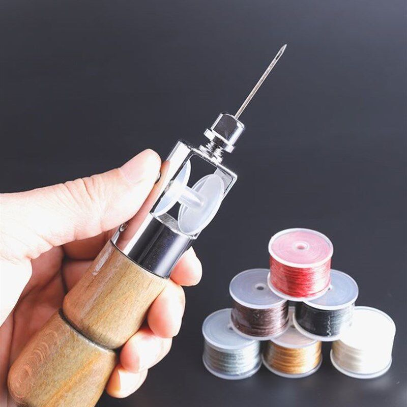 皮革手缝机 直钩锥子皮具手工缝线器工具千枚通diy皮艺修鞋缝线针