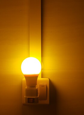 卧室插电LED橙色红黄光氛围灯小夜灯拍照补光暖色房间床头气氛灯