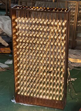 定制发光常温恒温酒柜亚克力红酒架洋酒展示柜P不锈钢红酒柜展示