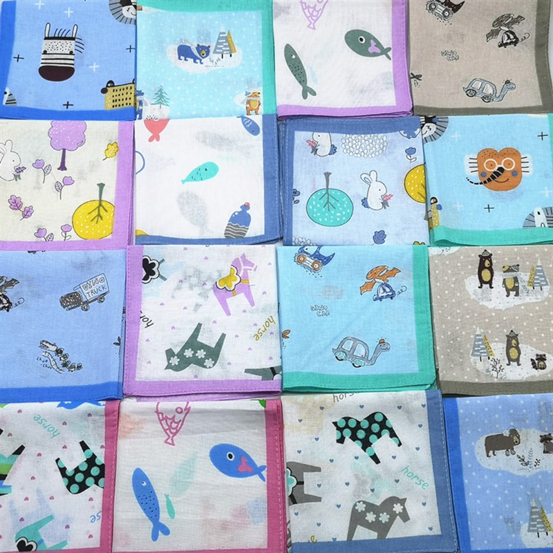 童年回忆纯棉卡通手帕擦r汗手绢方巾幼儿园学校折手工老鼠随身方