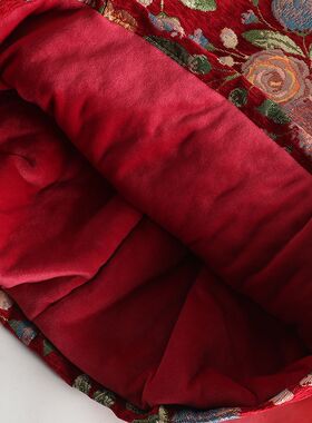 中国风红色拜年棉服儿童旗袍唐装女童新年衣服女宝宝过年汉服裙子