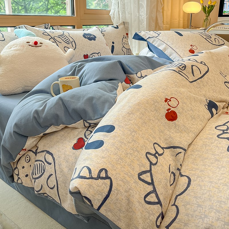 春秋1米8x2米被套纯棉四件套180x200全棉被罩一米八乘两米1.8x2.0