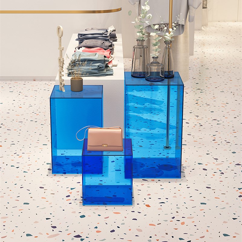 服装店创意橱窗装饰道具亚克力展示台商场店铺装修陈列地台展示架