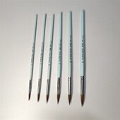 3支 水彩油画笔套装 学生美术颜料上色毛笔E木杆6支 水粉手绘扇形