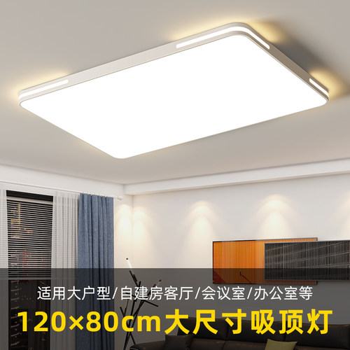 客厅客厅灯吸f顶灯led特大超大尺寸长方形120cm大厅主灯办公室客