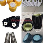 工业毛刷辊 带轴圆柱型毛% 小型毛刷轮定做耐磨尼龙丝硬毛滚筒刷