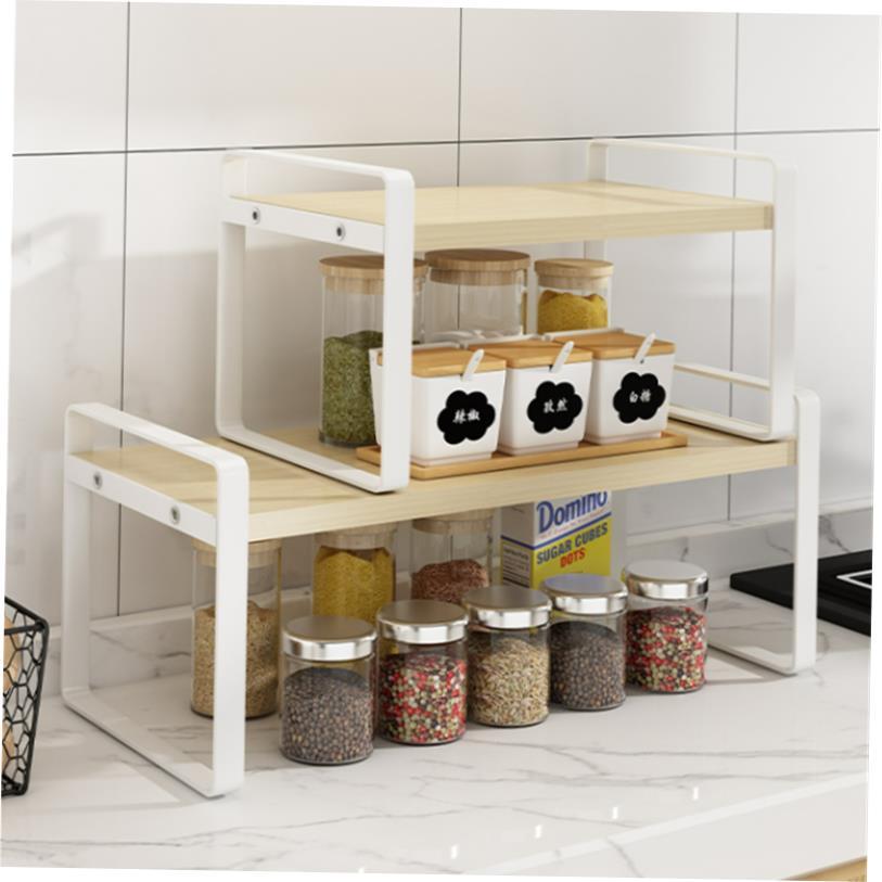 Wide Counter Shelf Cabinet Shelves Kitchen Storage Spice Cup