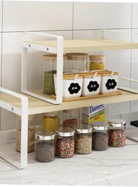 Wide Counter Shelf Cabinet Shelves Kitchen Storage Spice Cup