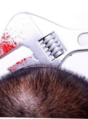 Halloween hair band simulation of wearing a hair fascinator