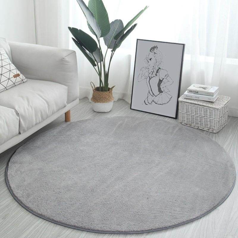 Round  bedroom bedside cushion blanket table floor mat