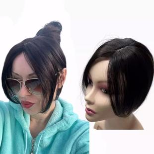 Clip In Natural Human Hair Bangs Fringe Hair Pieces Middle P