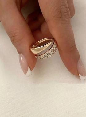 Stainless Steel 18 K Gold Plated Sun Rings for Women Natural