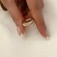 Gold Sun Stainless Plated for Rings Steel Women Natural