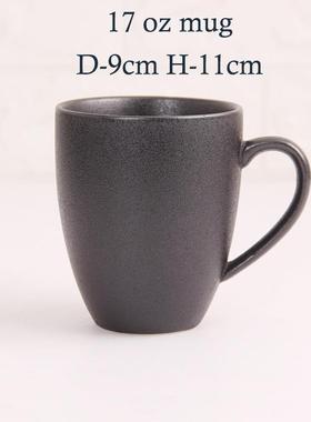 ceramic black plates bowl dinnerware Set of 4 set of 16件套