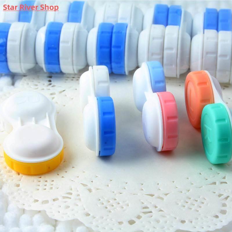5/10 pcs lot Colored Contact Lenses Case L+R Contact Lens Ca