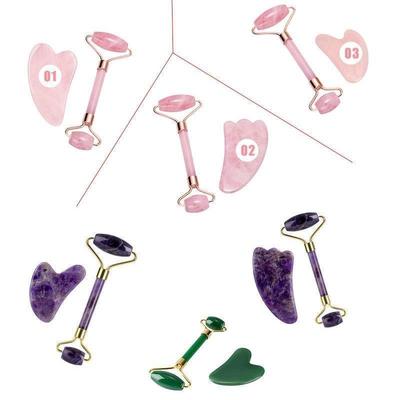 Jade Stone Facial Massage Roller Guasha Board Facial Beauty