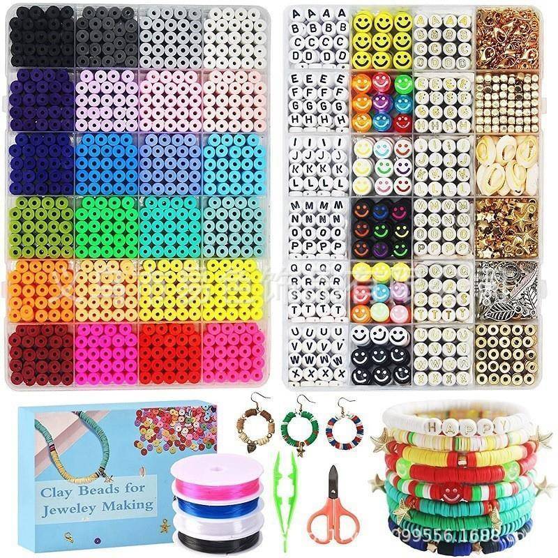 10000Pcs/Box 6mm Clay Bracelet Beads for Jewelry Making Ki