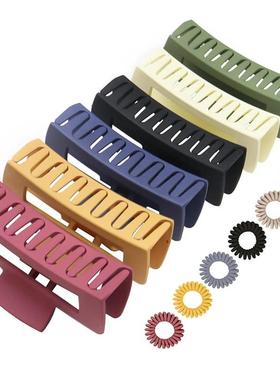 3/4PCS Women Girls Hair Claws Clips Black Cofee Large Claw C