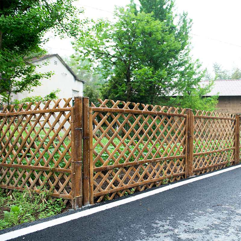 竹篱笆庭院竹片栅栏庭院花园围栏竹竿菜园搭架户外爬藤架装饰护栏