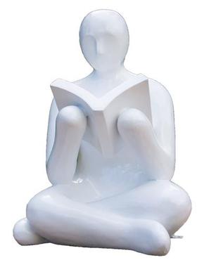 户外抽象读书人玻璃钢人物雕塑学校庭院园林商场图书馆落地大摆件