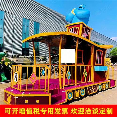 彩灯彩船景区夜间大型巡游活动道具主题花车影视城开业活动道具