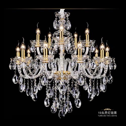 工厂欧式水晶吊灯美式客厅灯简约现代卧室餐厅灯具大气别墅灯