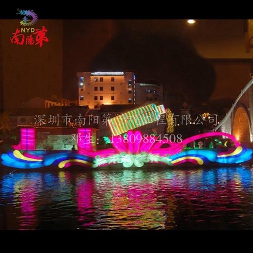 促销活动道具酒厂宣传花船夜游彩船特色巡游彩船铁艺彩船