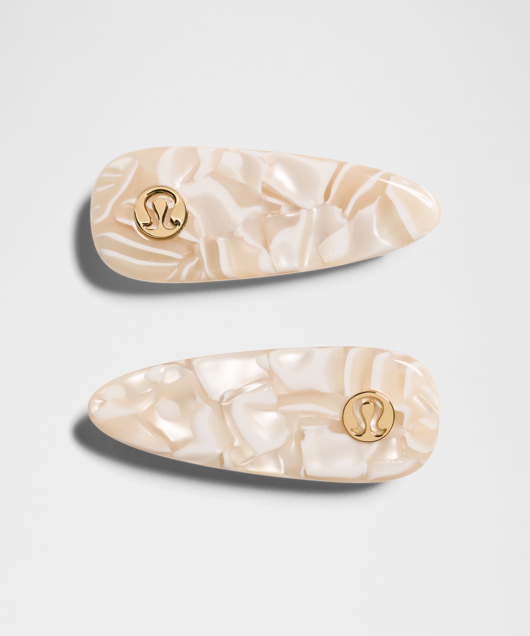 lululemon露露乐蒙 徽标设计 - 发夹情侣款 米白色 玳瑁色LW9FNHS