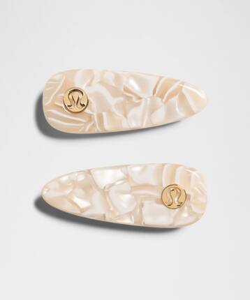 lululemon露露乐蒙 徽标设计 - 发夹情侣款 米白色 玳瑁色LW9FNHS