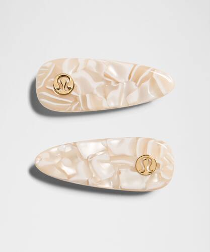 lululemon露露乐蒙 徽标设计 - 发夹情侣款 米白色 玳瑁色LW9FNHS