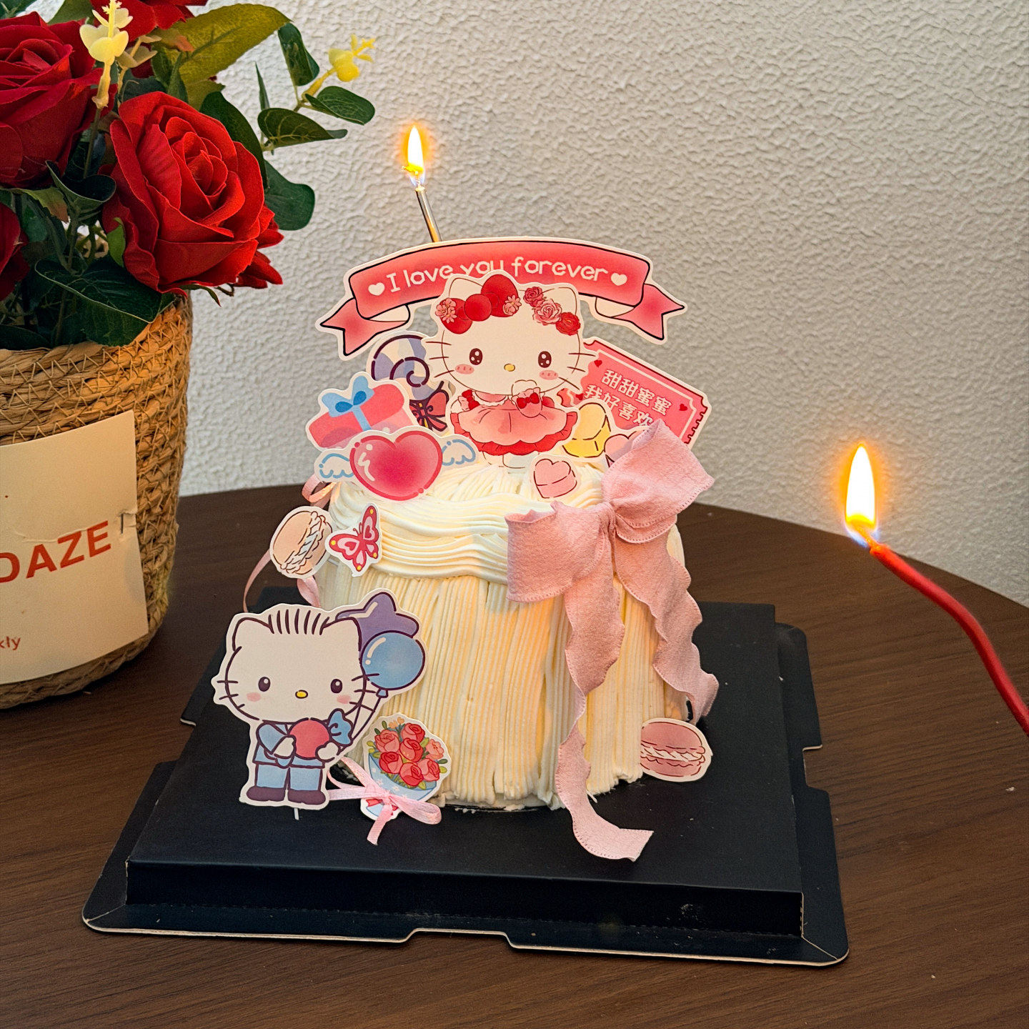 2.14七夕情人节卡通kt猫蛋糕装饰情侣告白爱心蝴蝶结蜡烛甜品插件,节庆用品/礼品,节日装扮用品,淘宝优惠券,粉丝福利购,淘宝优惠卷