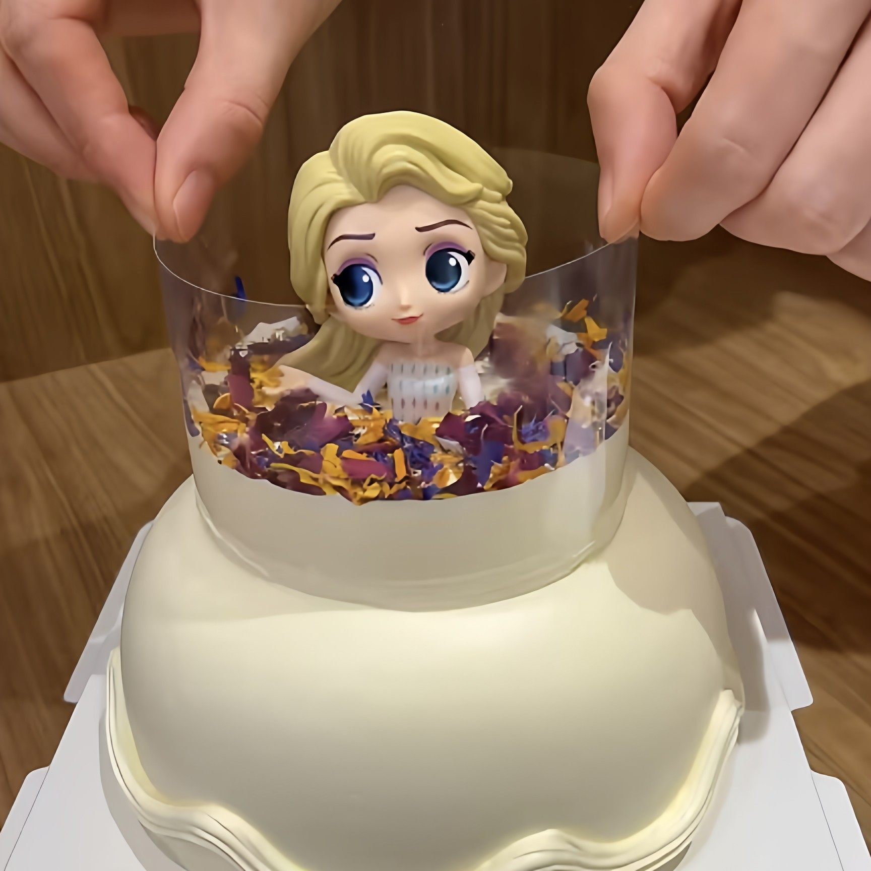 网红爱莎公主流沙瀑布裙摆蛋糕装饰小红书同款儿童生日女孩摆件,节庆用品/礼品,节日装扮用品,淘宝优惠券,粉丝福利购,淘宝优惠卷