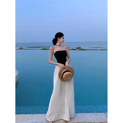 法式海南三亚度假百褶沙