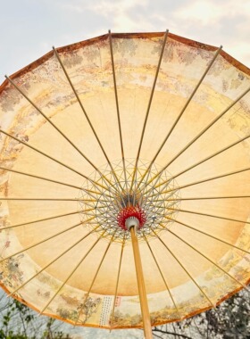 古风古典防雨防晒两用满穿油纸伞拍摄道具汉服走秀舞蹈装饰桐油伞