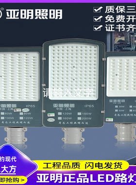 上海亚明照明LED路灯新一代金豆系列50W100W街道小区庭院灯户外灯