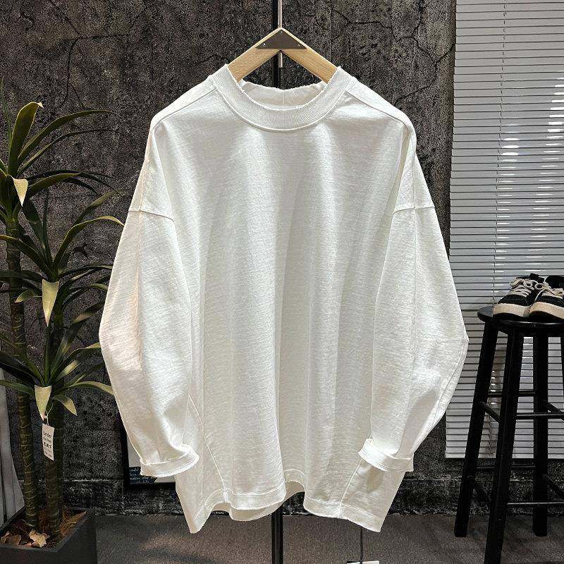 代购420G重磅纯棉阔版蝙蝠衫男慵懒风设计感扩版宽松肥大长袖T恤,男装,T恤,淘宝优惠券,粉丝福利购,淘宝优惠卷