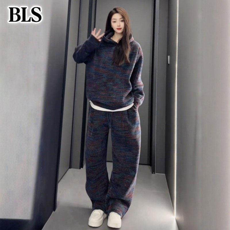 高端重磅休闲运动套装男款冬季加绒加厚情侣款连帽卫衣长裤两件套