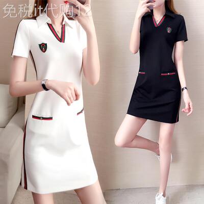 潮牌大码女装2025夏季新款胖mm休闲连衣裙宽松显瘦减龄运动直筒裙