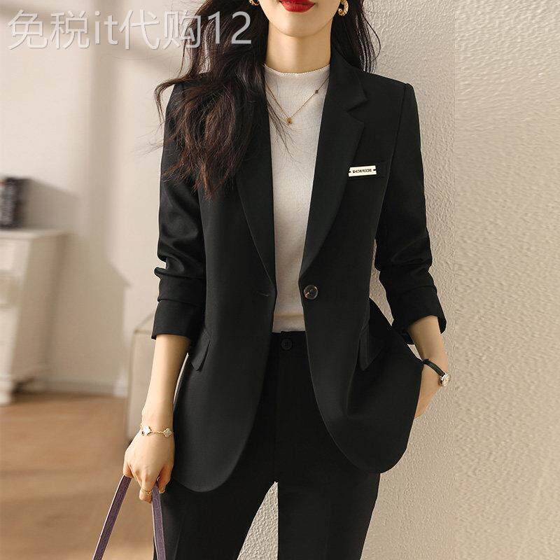 潮牌西服外套女春秋2026年时尚休闲大码职业西装套装工作服两件套