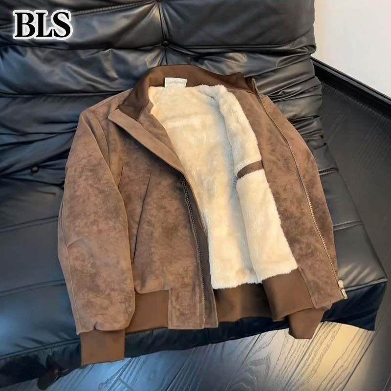 高端飞行员夹克棉服男冬季2025新款加绒加厚男士立领棒球棉衣外套