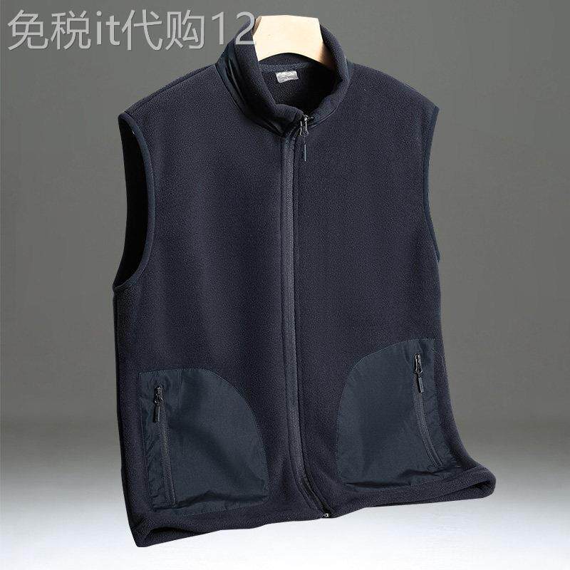 马甲男秋冬保暖摇粒绒背心抗寒户外马夹大码抓绒百搭无袖坎肩外套