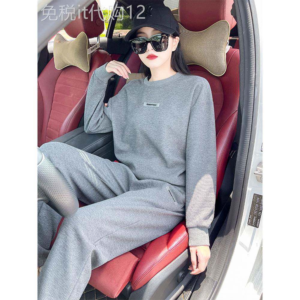 欧货高端卫衣套装女高级感春秋冬季加绒2025年新款休闲 两件式大