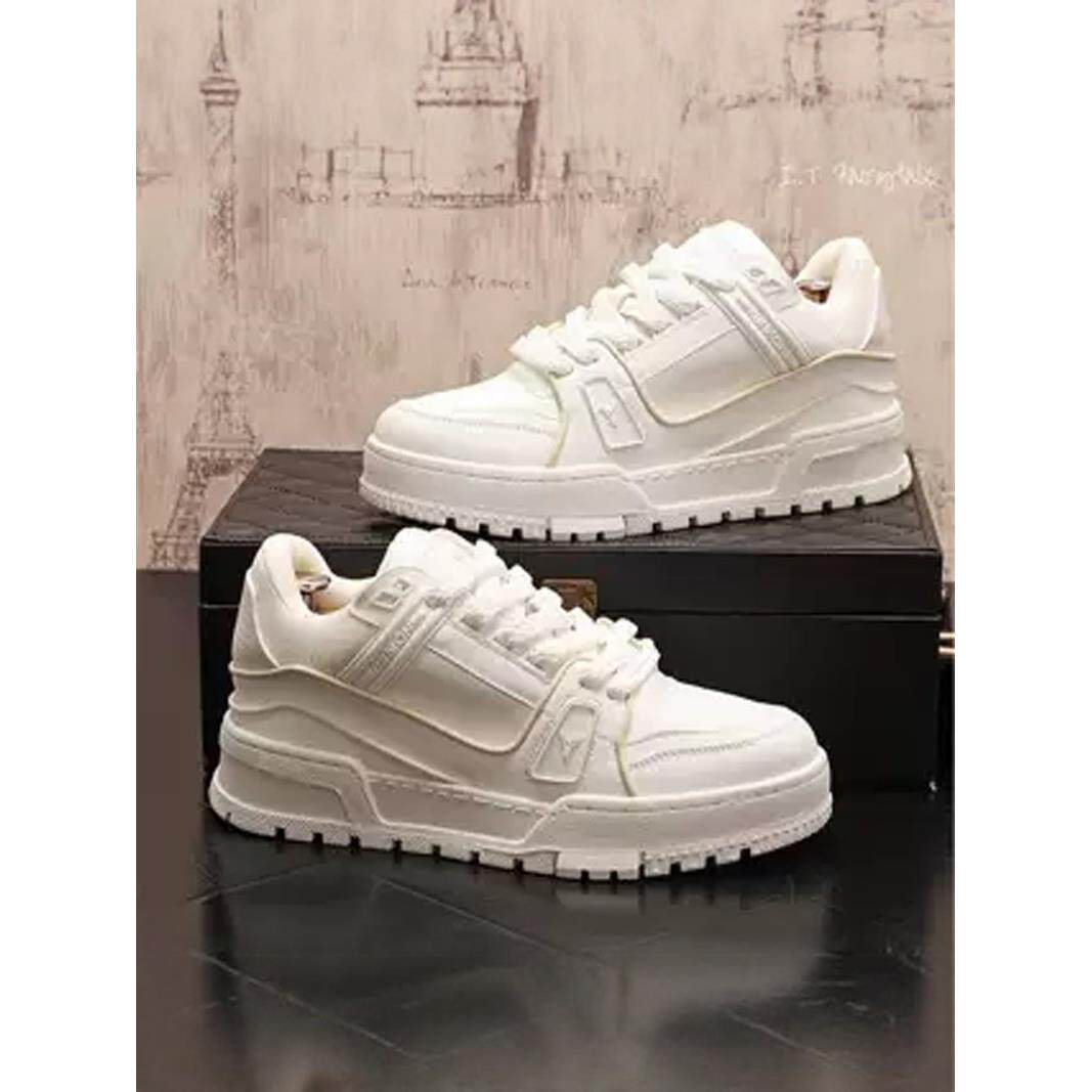 男鞋秋季2025新款真皮透气厚底小白鞋男士百搭增高休闲鞋防滑板鞋