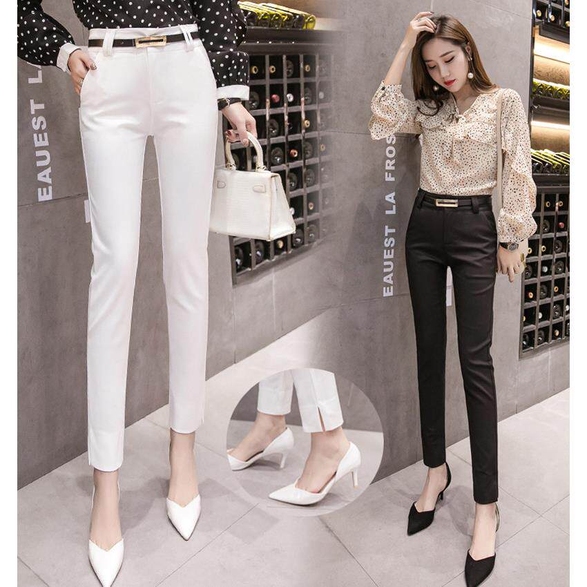 专柜职业女士西裤2025春夏韩版小脚裤修身西装女裤休闲九分烟管裤