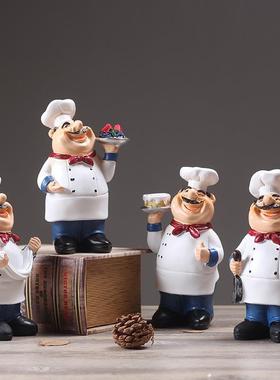 新款直销创意复古厨师摆件 酒店咖啡馆西餐厅橱窗搁板家居装饰品