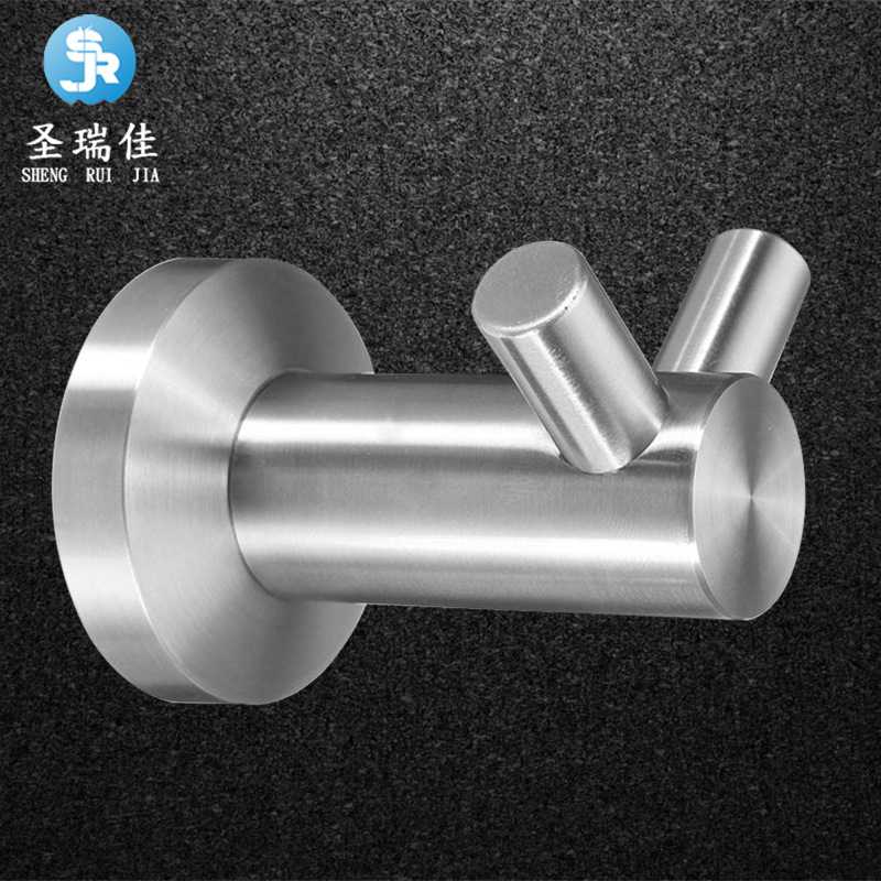 新款直销浴室304不锈钢毛巾架卫生间双层浴巾架马桶刷毛巾杆简约