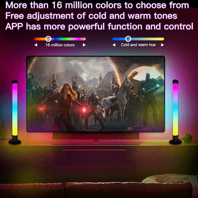 新款直销LED桌面氛围灯 USB智能音乐声控节奏灯 RGB幻彩灯 电脑电,家装灯饰光源,氛围灯,淘宝优惠券,粉丝福利购,淘宝优惠卷