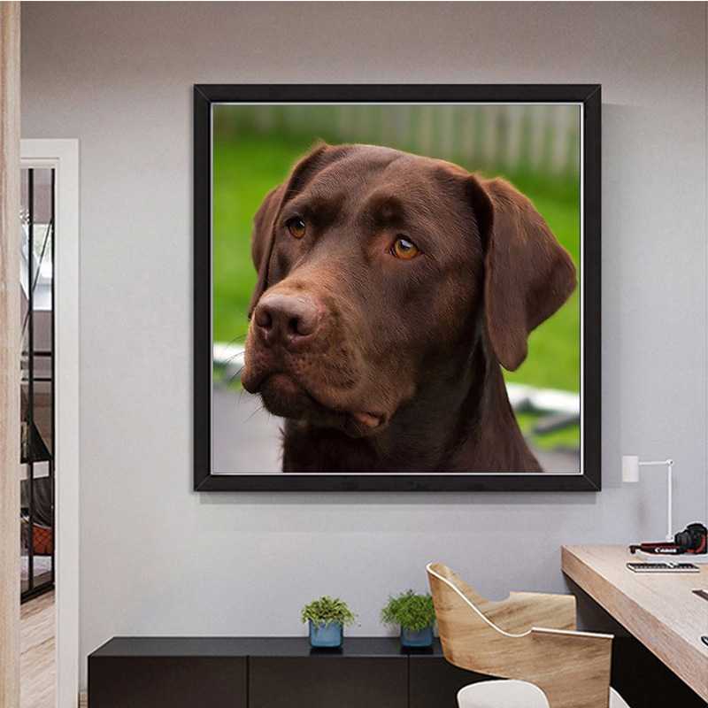 新款直销钻石画满钻客厅卧室系列十字绣手工点贴钻动物狗狗小幅5D